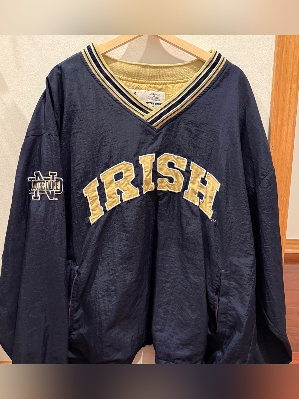 Vintage 1990s Notre Dame fighting Irish Authentic Champion Pullover Jacket